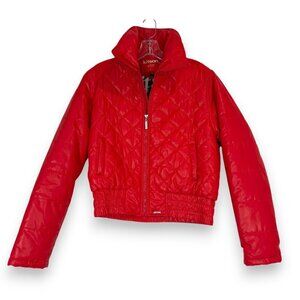 Kitson Red Puffer Jacket Quilted Large